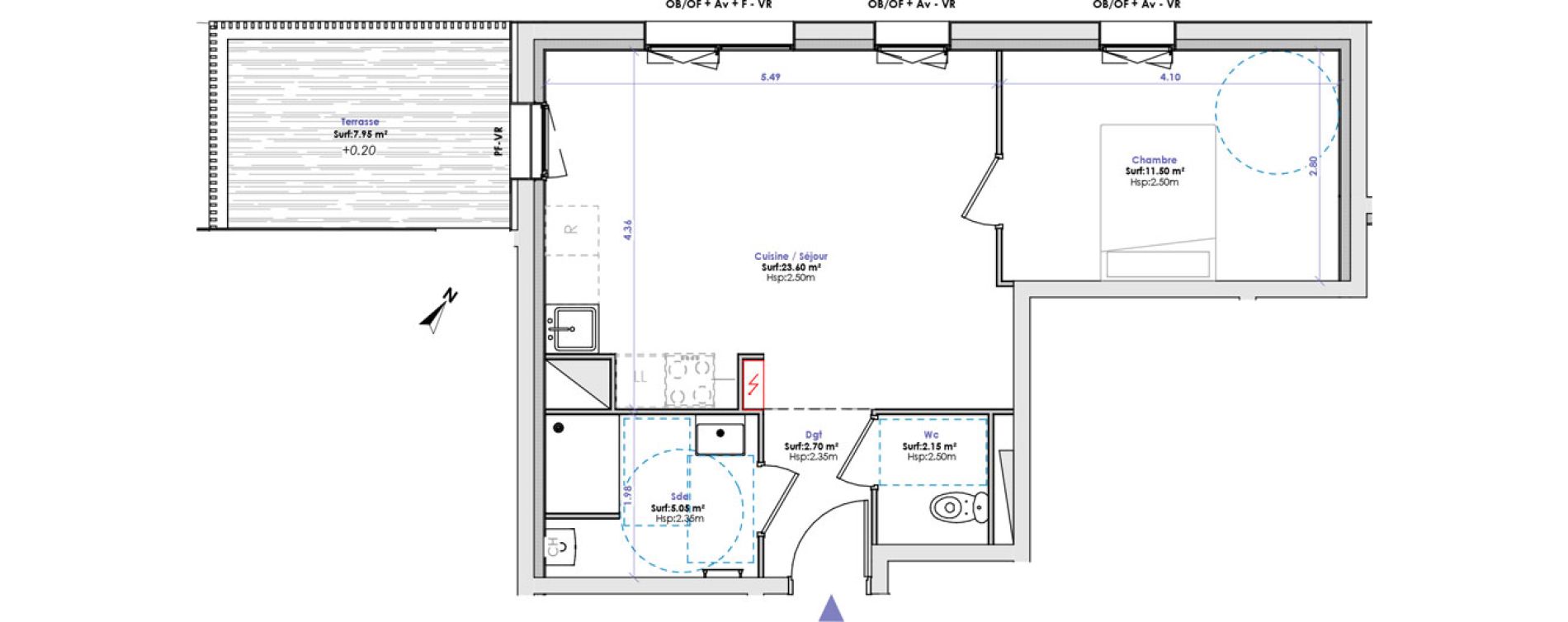 Appartement T2 de 44,95 m2 &agrave; Berck Plaine de l'eglise - plaine magnier