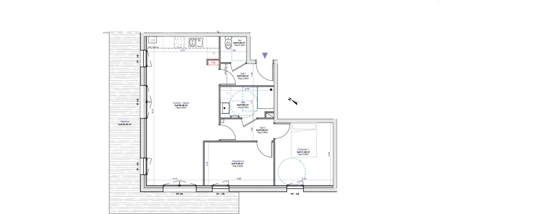 Appartement T3 de 64,50 m2 &agrave; Berck Plaine de l'eglise - plaine magnier
