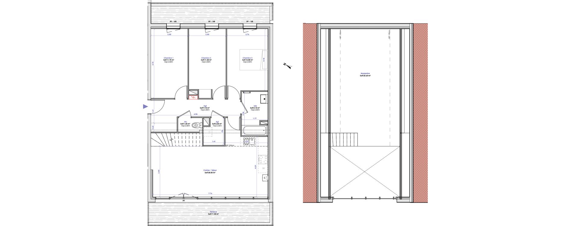 Appartement T4 de 108,85 m2 &agrave; Berck Plaine de l'eglise - plaine magnier