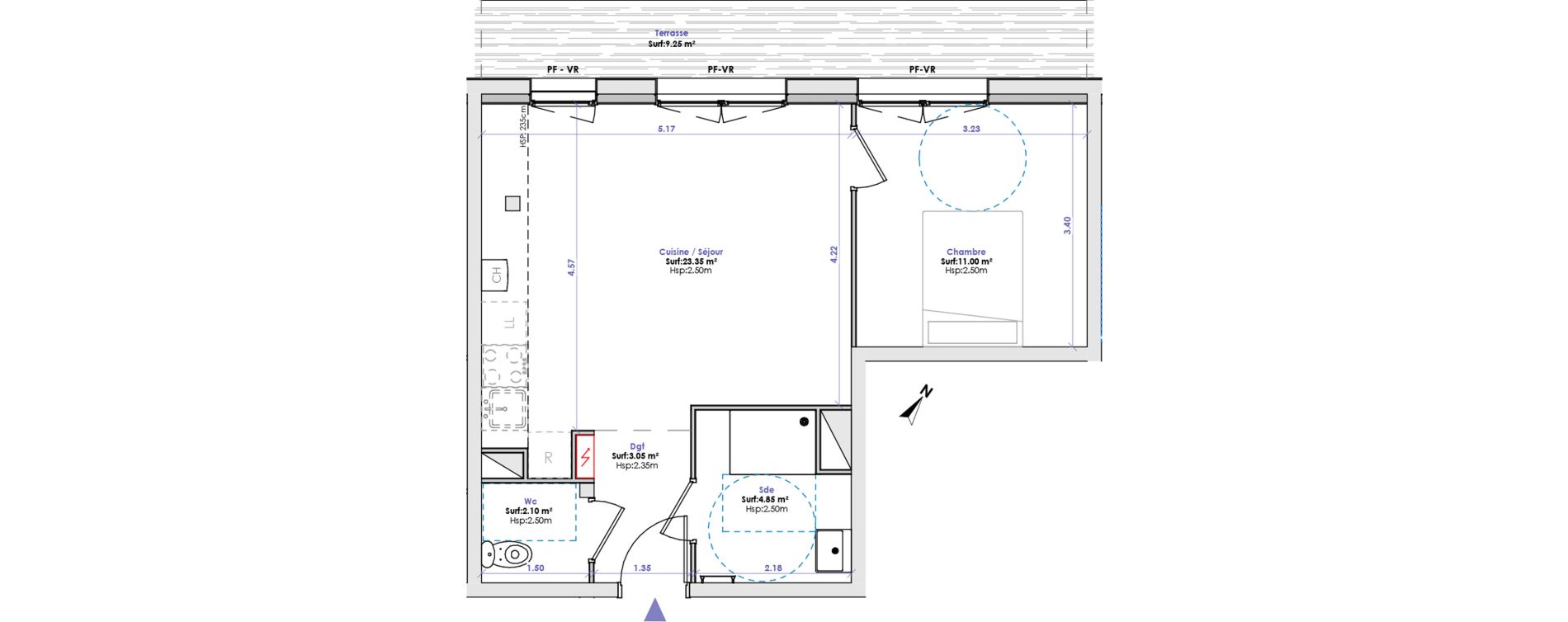 Appartement T2 de 44,25 m2 &agrave; Berck Plaine de l'eglise - plaine magnier