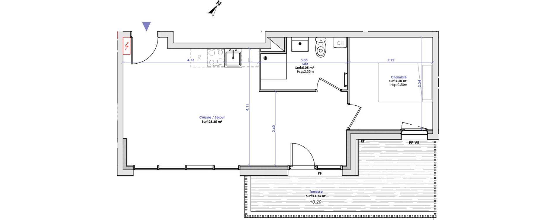 Appartement T2 de 42,90 m2 &agrave; Berck Plaine de l'eglise - plaine magnier