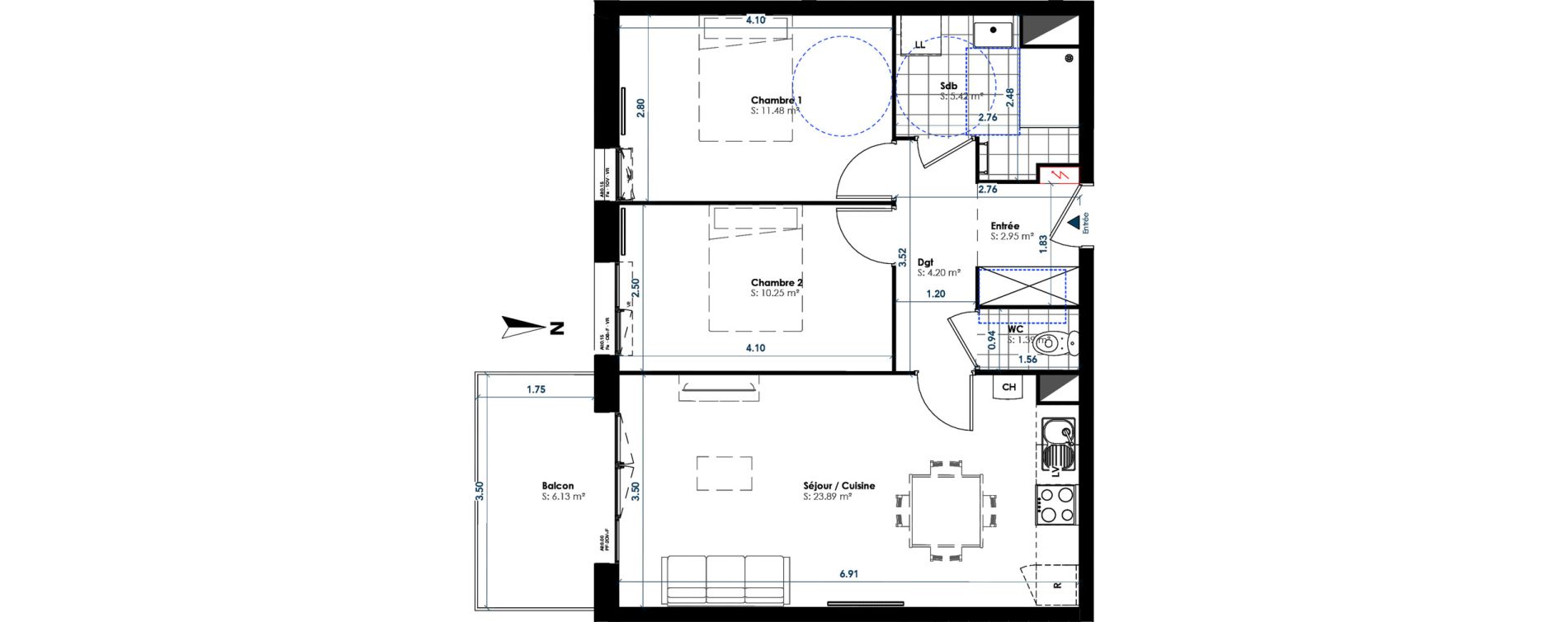 Appartement T3 de 59,57 m2 &agrave; Berck Centre