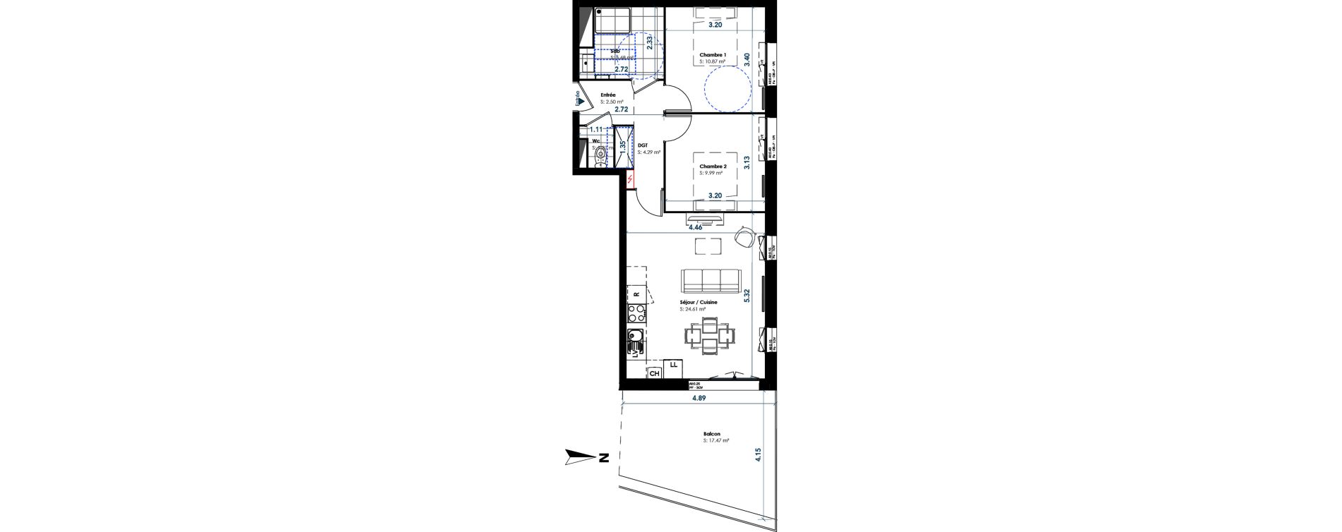 Appartement T3 de 59,15 m2 &agrave; Berck Centre