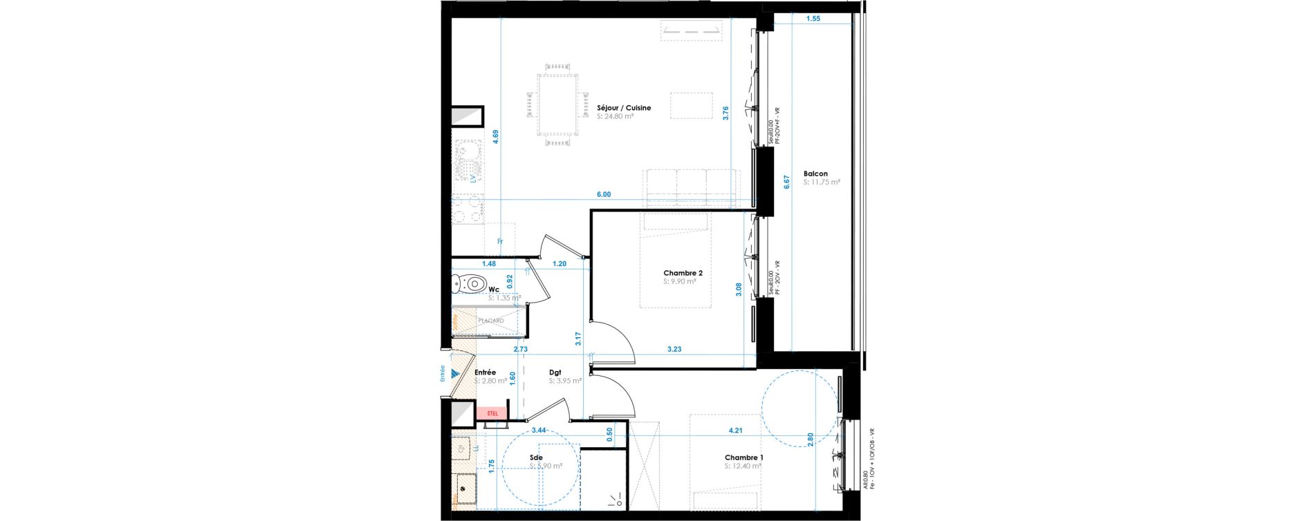 Appartement T3 de 61,10 m2 &agrave; Berck Centre