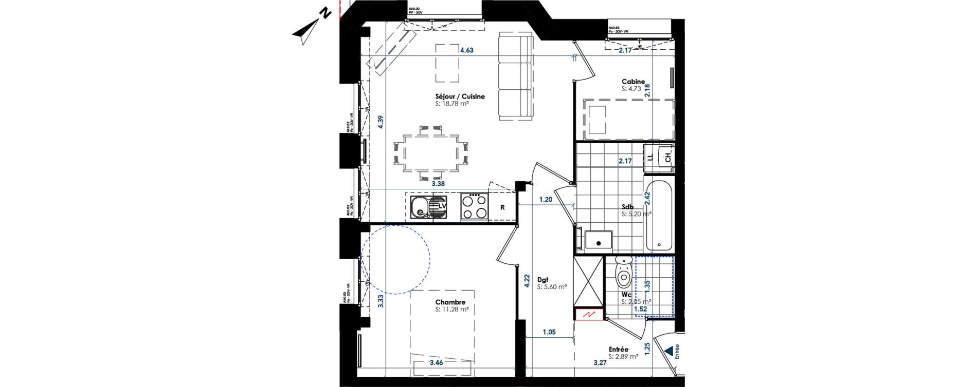 Appartement T2 de 50,53 m2 &agrave; Berck Centre
