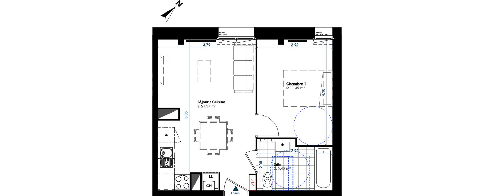 Appartement T2 de 38,25 m2 &agrave; Berck Centre