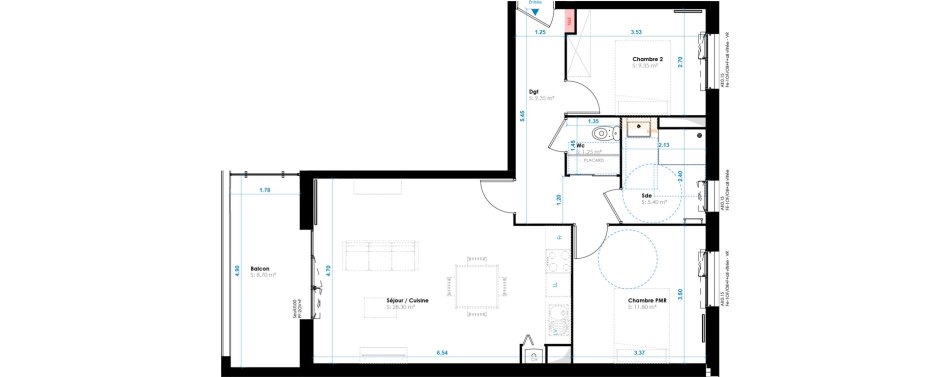 Appartement T3 de 65,45 m2 &agrave; Berck Centre