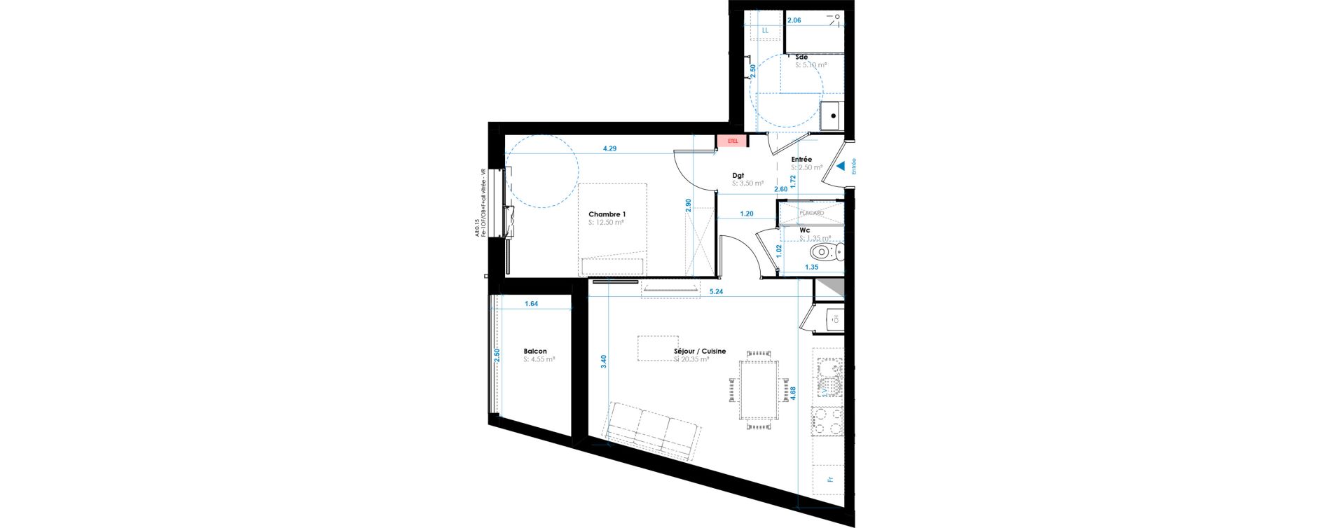 Appartement T2 de 45,30 m2 &agrave; Berck Centre