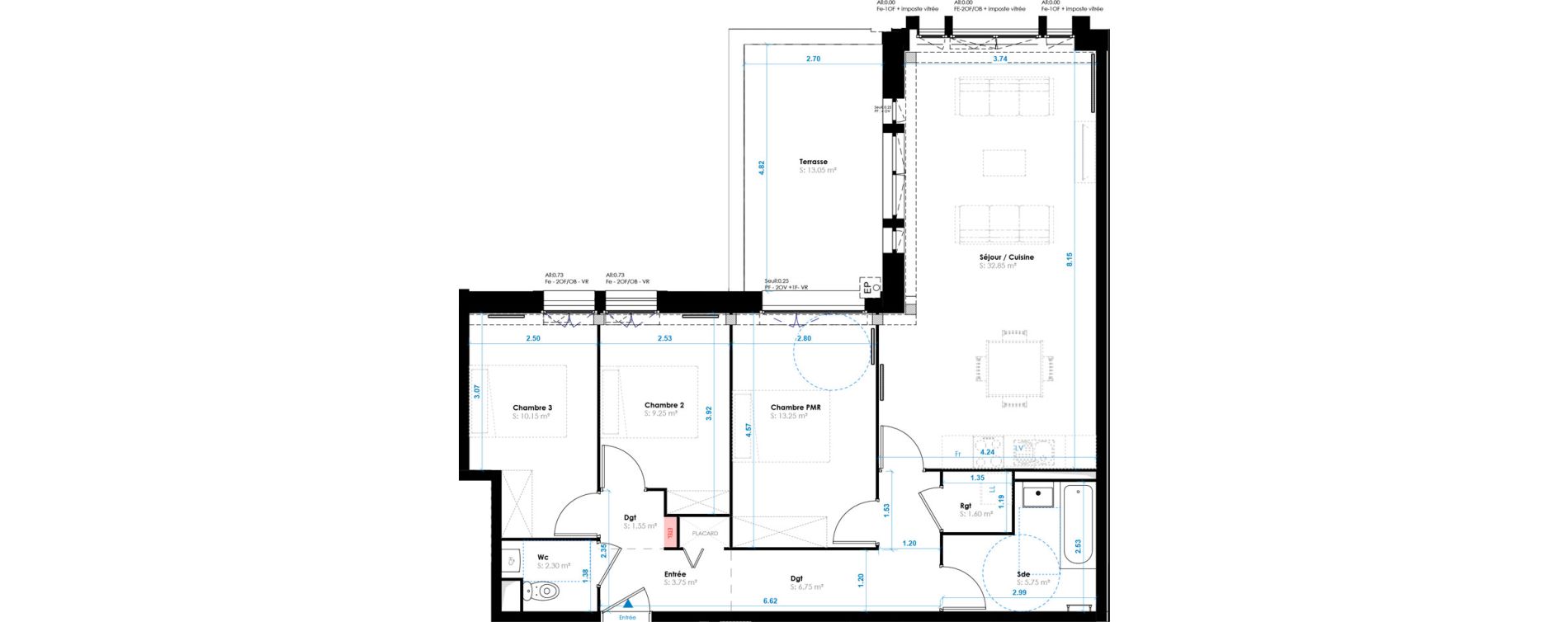 Appartement T4 de 87,20 m2 &agrave; Berck Centre