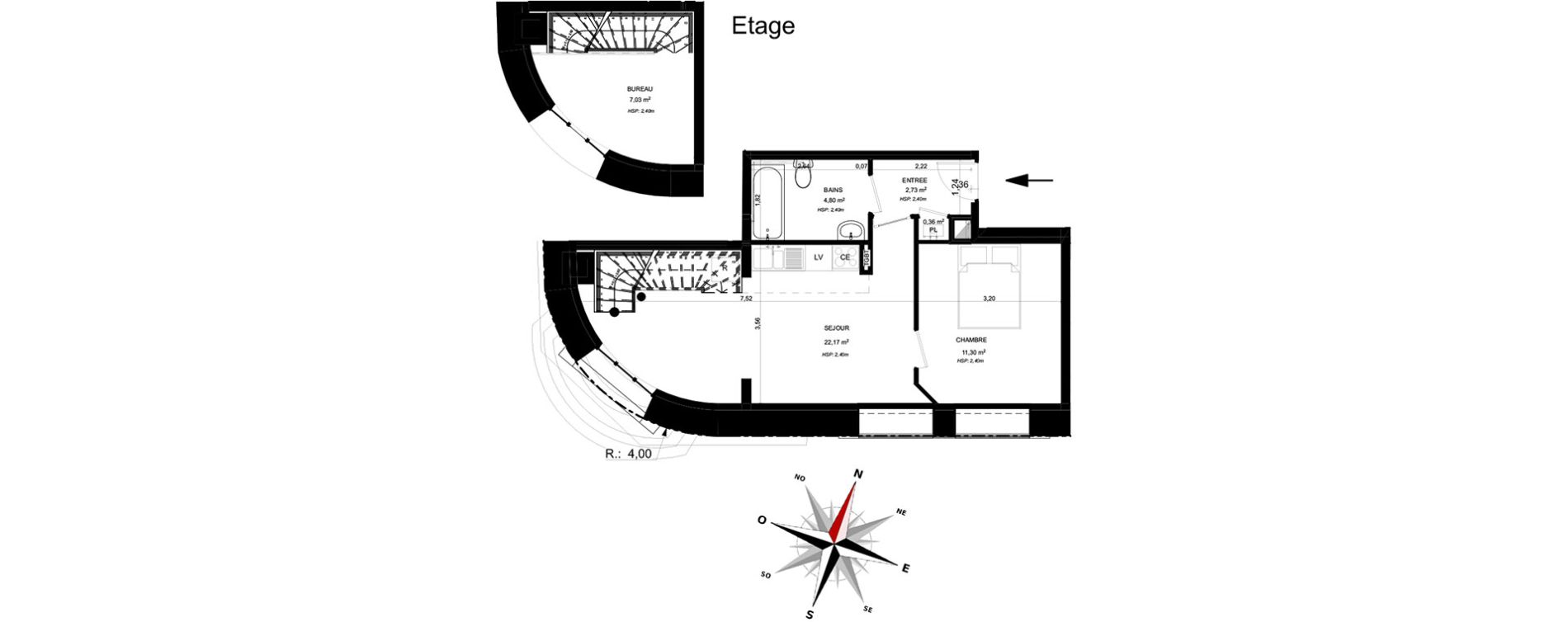 Appartement T2 de 48,39 m2 &agrave; B&eacute;thune Centre