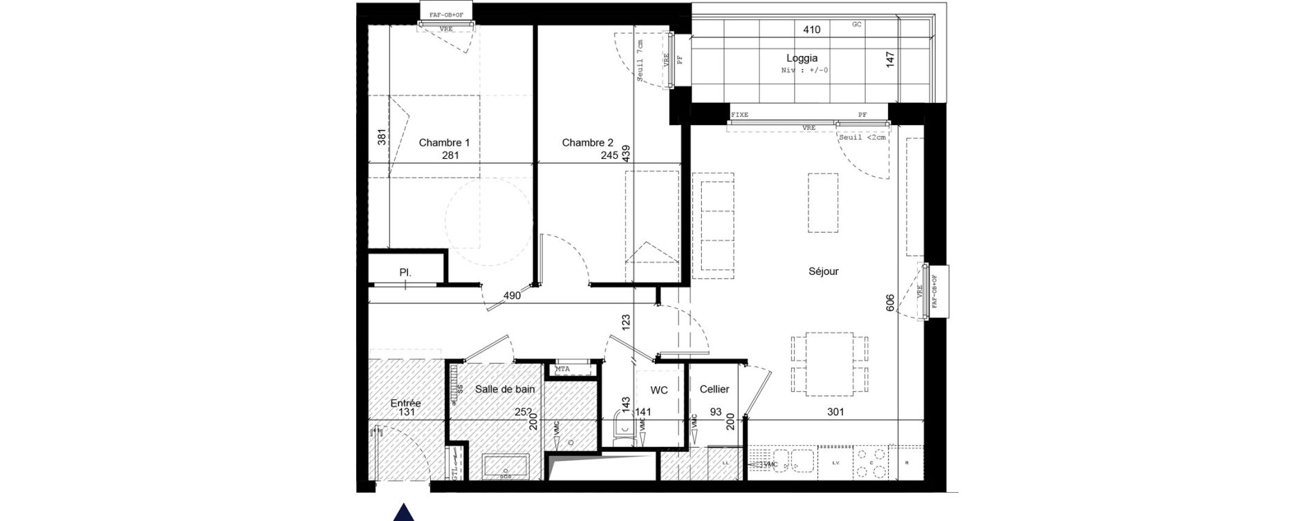 Appartement T3 de 62,33 m2 &agrave; B&eacute;thune Centre