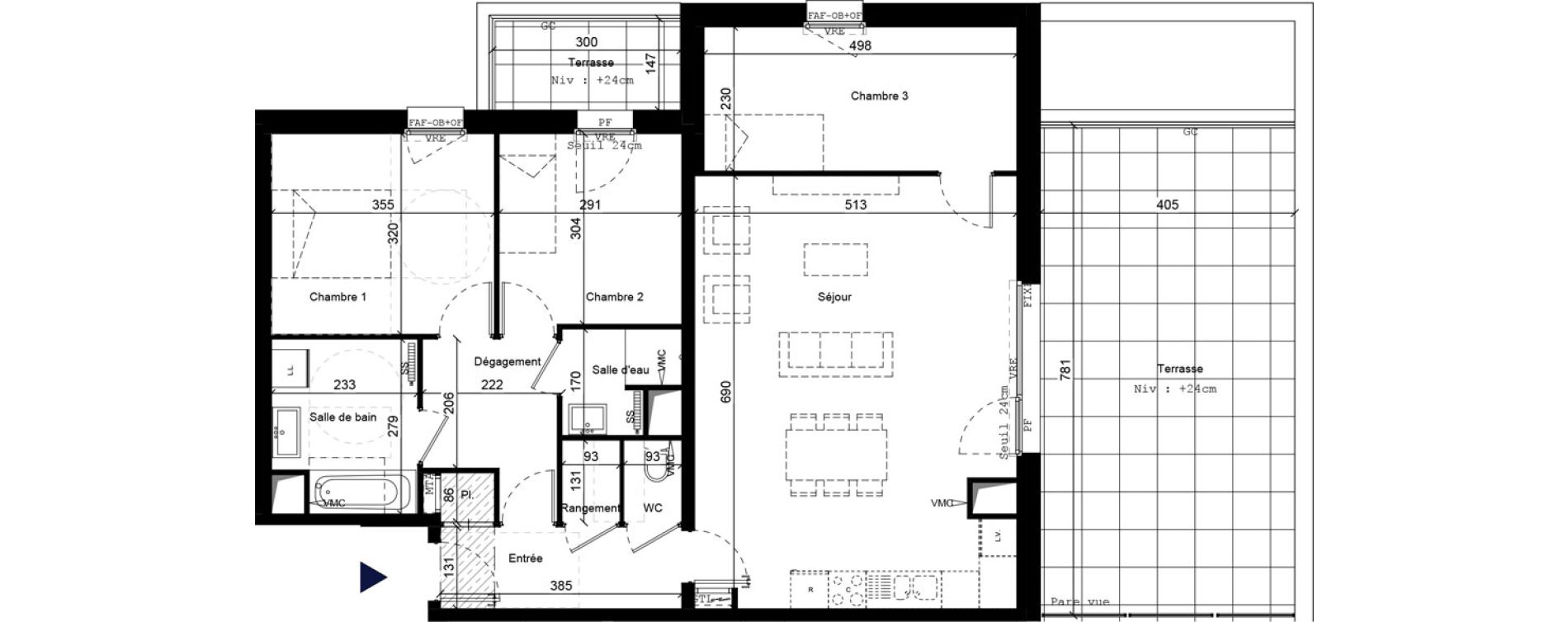 Appartement T4 de 88,70 m2 &agrave; B&eacute;thune Centre