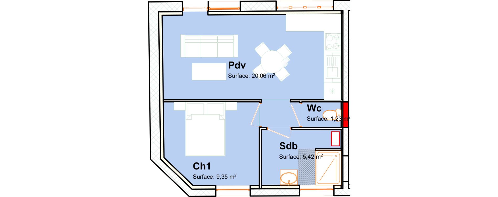 Appartement T2 de 36,06 m2 &agrave; Boulogne-Sur-Mer Centre