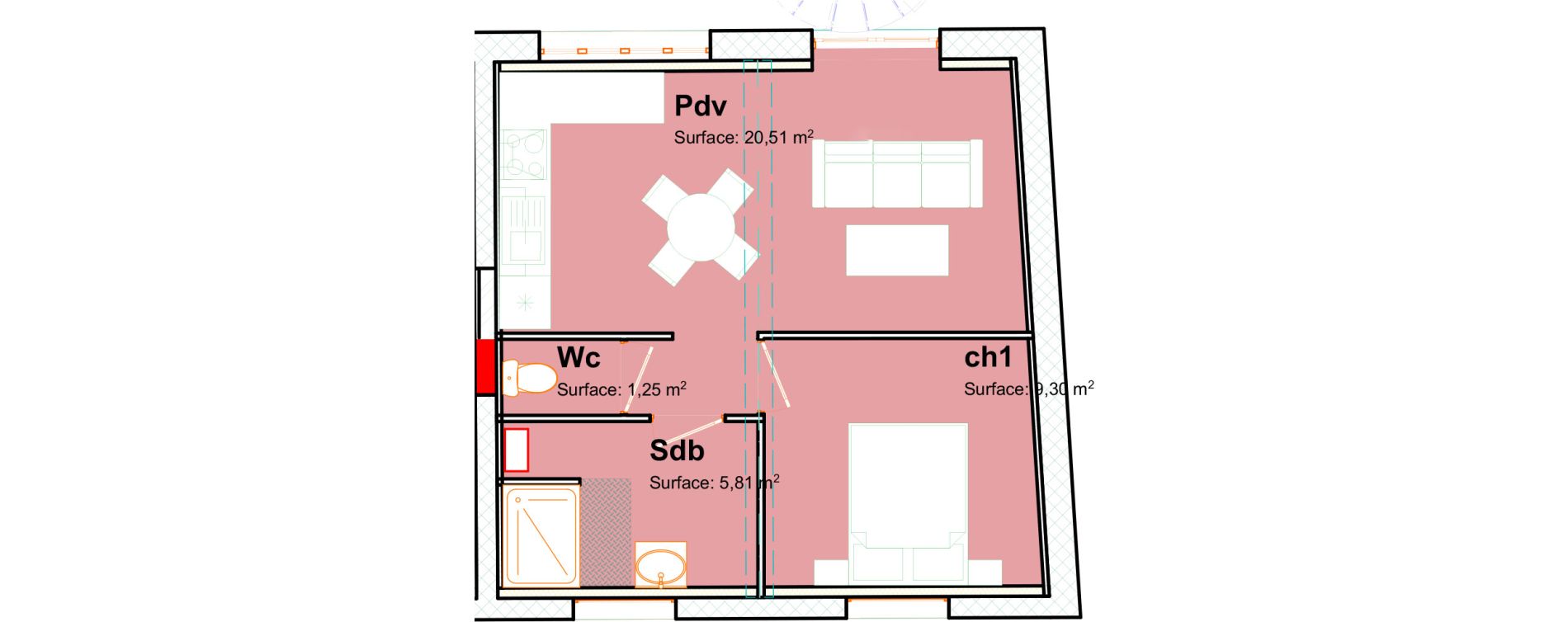 Appartement T2 de 36,96 m2 &agrave; Boulogne-Sur-Mer Centre