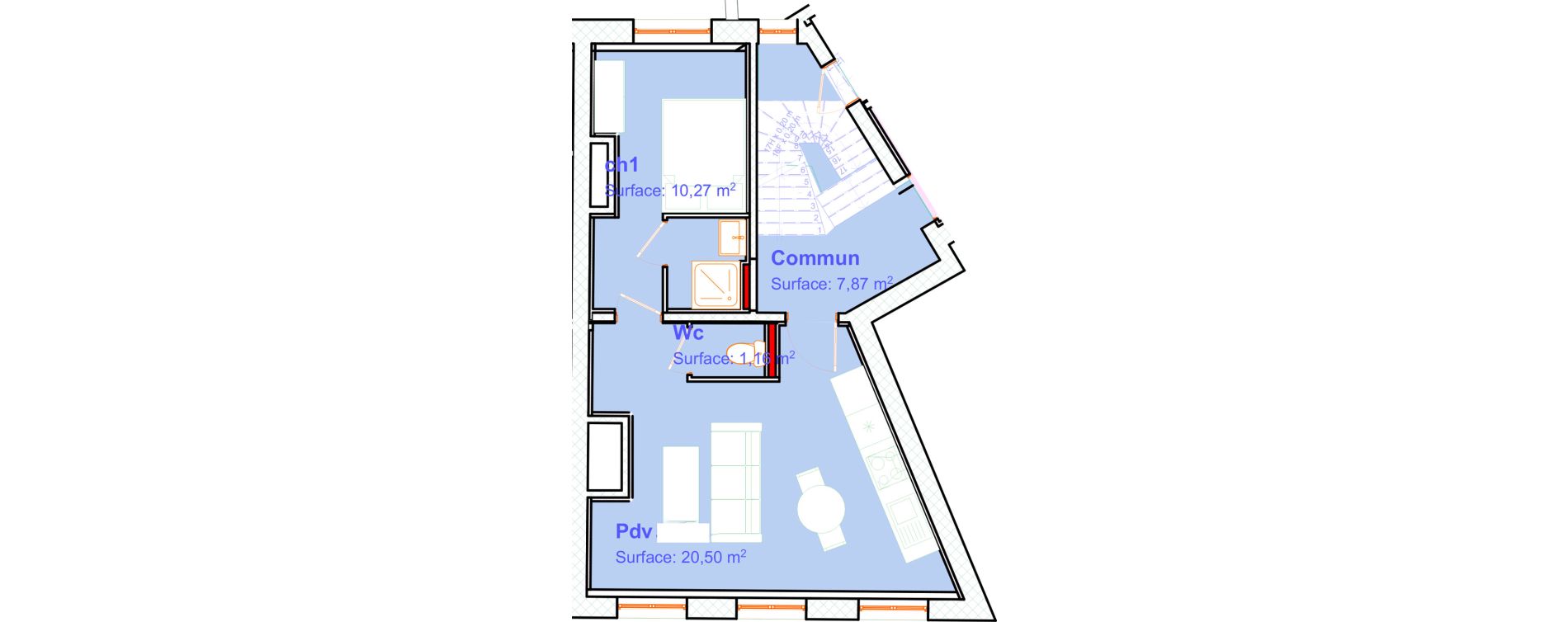 Appartement T2 de 31,93 m2 &agrave; Boulogne-Sur-Mer Centre