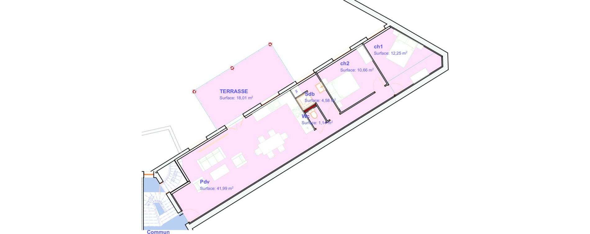 Appartement T3 de 70,63 m2 &agrave; Boulogne-Sur-Mer Centre