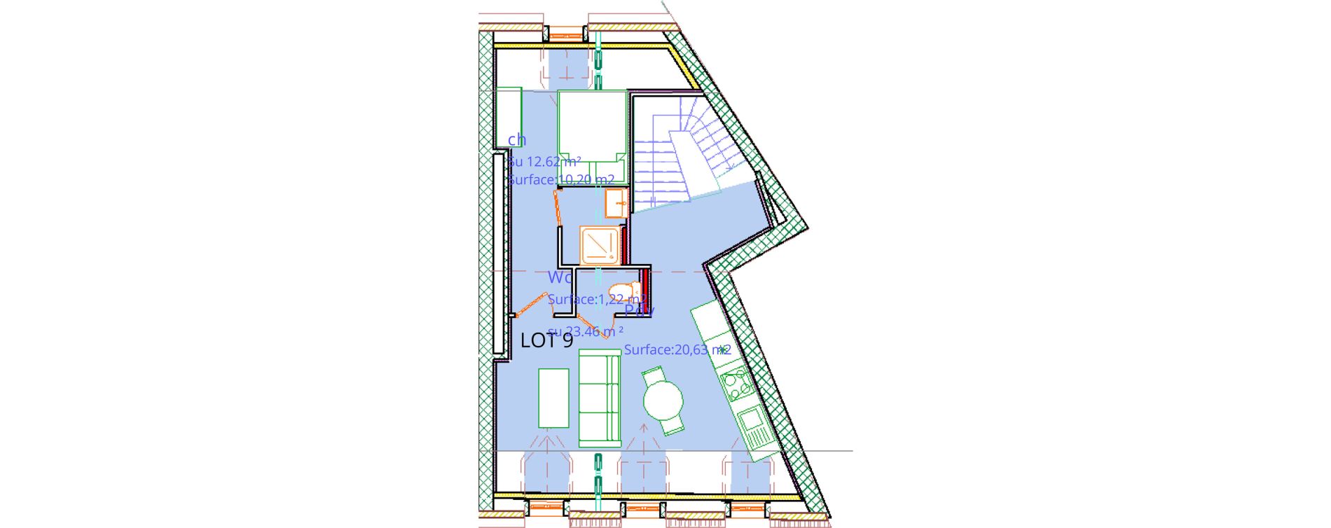 Appartement T1 de 30,69 m2 &agrave; Boulogne-Sur-Mer Centre