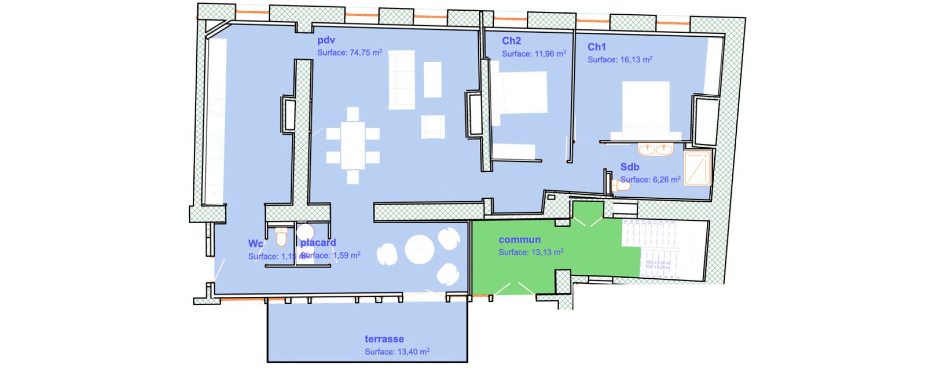 Appartement T3 de 111,88 m2 &agrave; Boulogne-Sur-Mer Centre