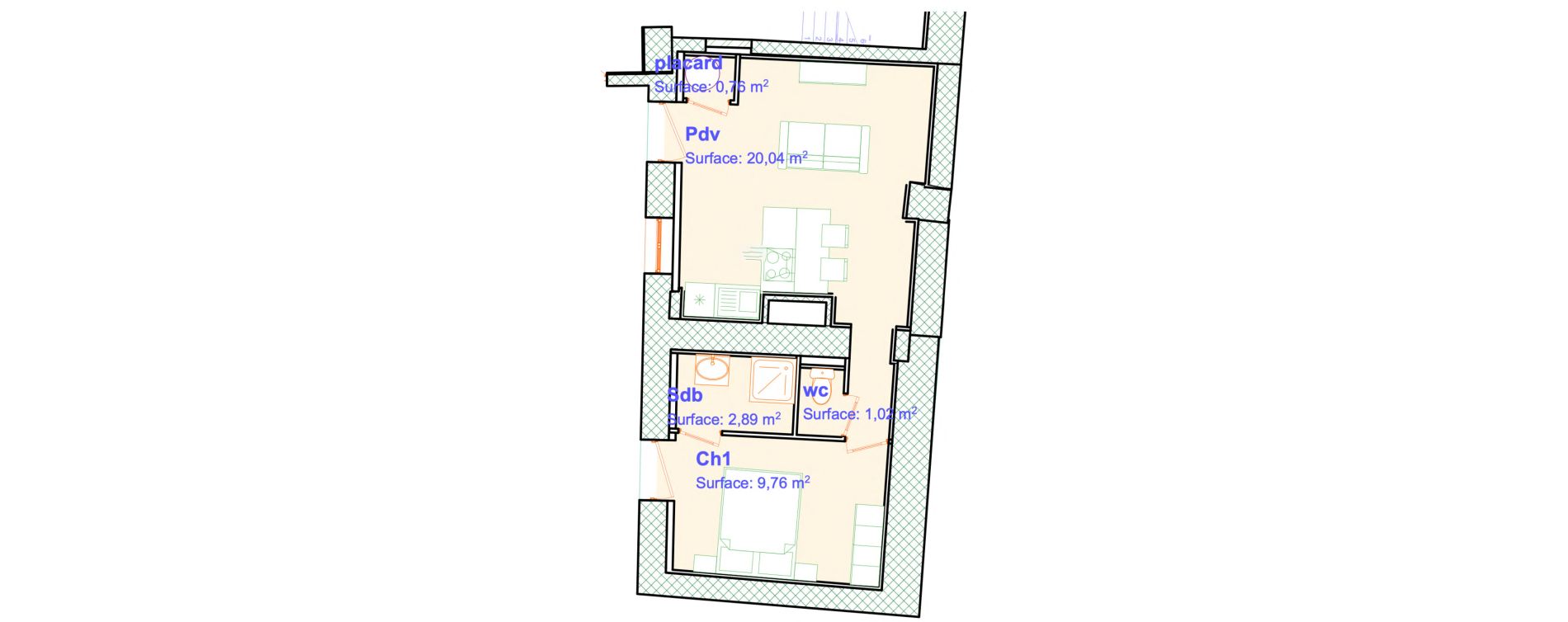 Appartement T2 de 34,47 m2 &agrave; Boulogne-Sur-Mer Centre