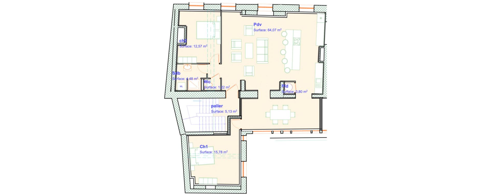 Appartement T3 de 112,49 m2 &agrave; Boulogne-Sur-Mer Centre