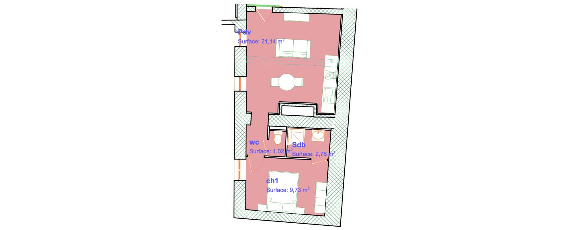 Appartement T2 de 35,65 m2 &agrave; Boulogne-Sur-Mer Centre