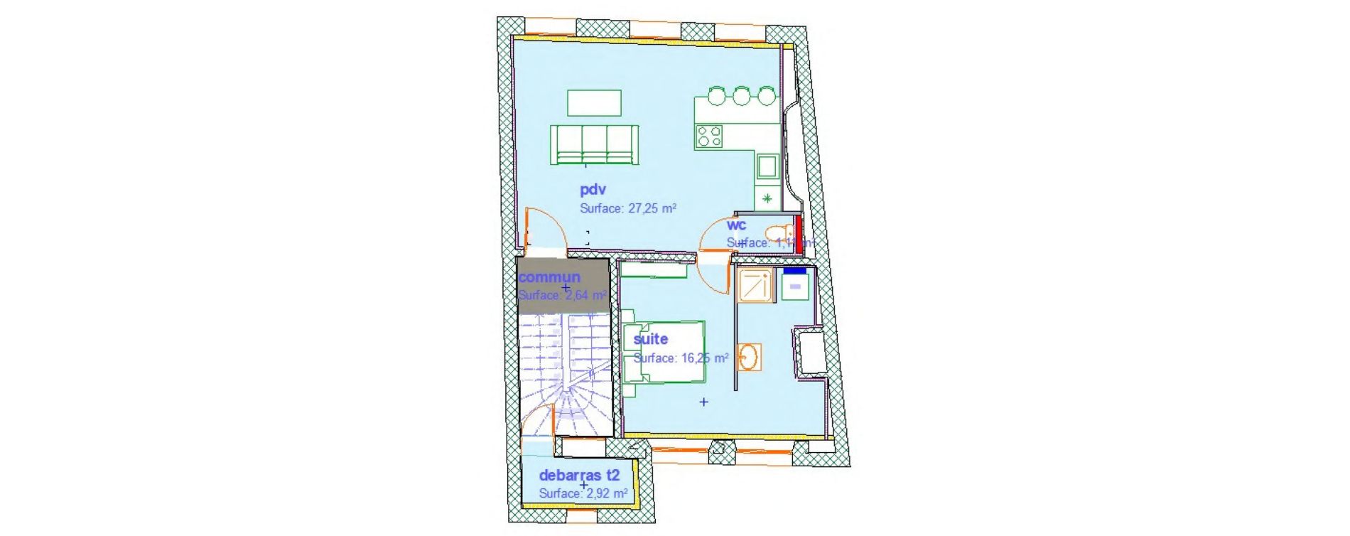 Appartement T2 de 47,53 m2 &agrave; Boulogne-Sur-Mer Centre
