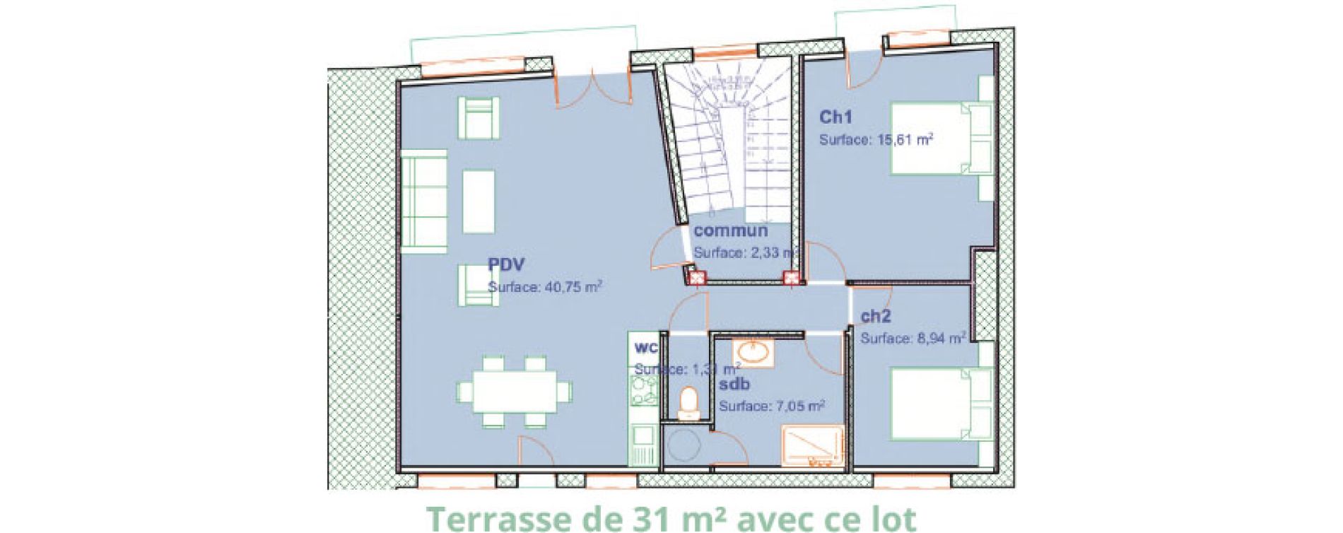 Appartement T3 de 78,50 m2 &agrave; Boulogne-Sur-Mer Centre