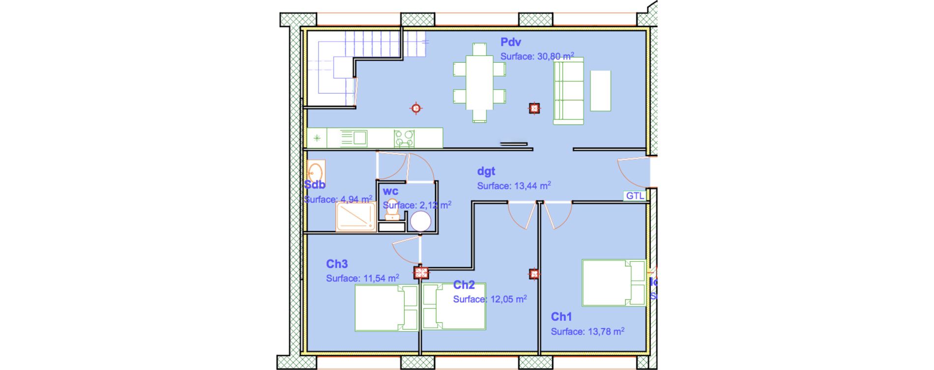 Appartement T4 de 88,67 m2 &agrave; Boulogne-Sur-Mer Centre