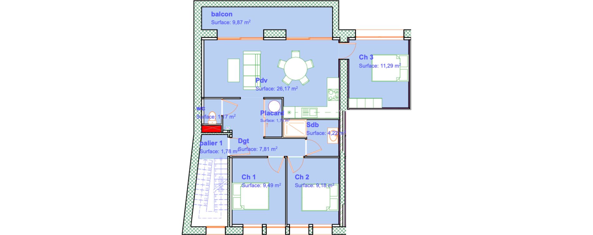 Appartement T4 de 79,00 m2 &agrave; Boulogne-Sur-Mer Centre