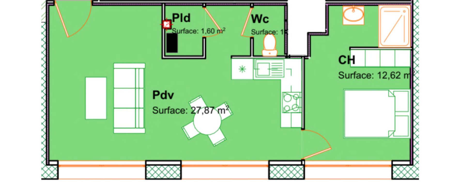 Appartement T4 de 97,00 m2 &agrave; Boulogne-Sur-Mer Centre