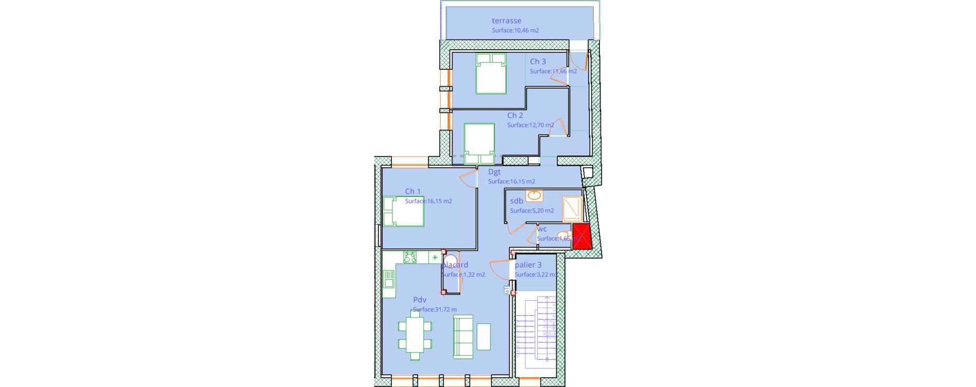 Appartement T4 de 96,55 m2 &agrave; Boulogne-Sur-Mer Centre