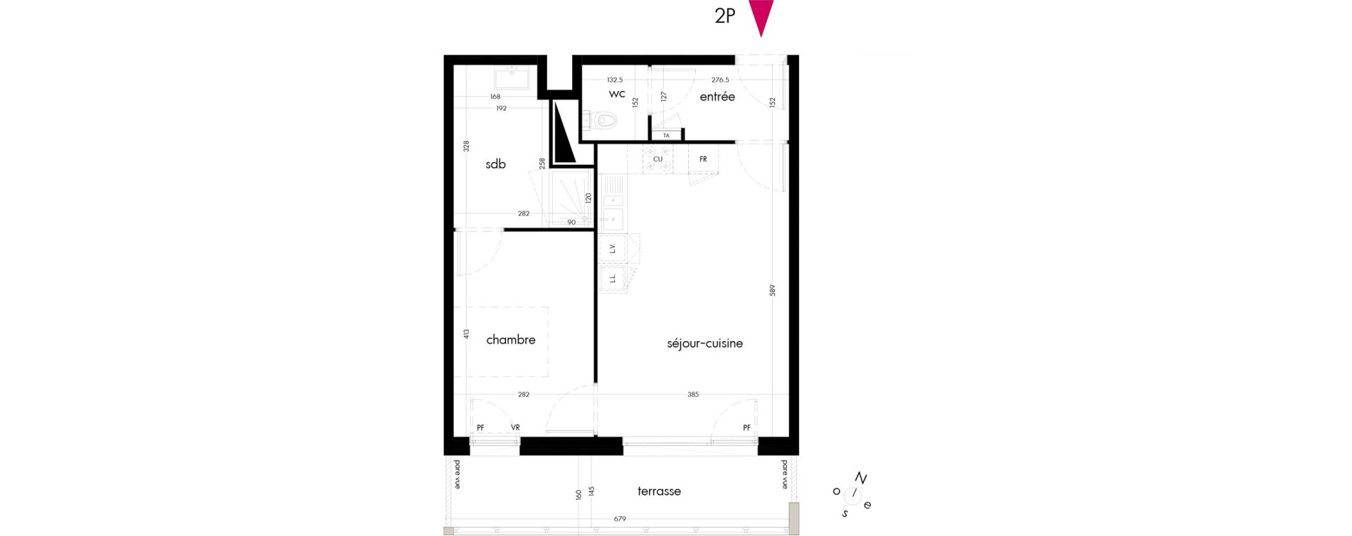 Appartement T2 de 47,55 m2 &agrave; Boulogne-Sur-Mer Liane