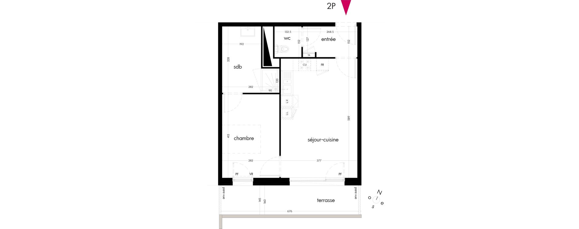 Appartement T2 de 47,10 m2 &agrave; Boulogne-Sur-Mer Liane