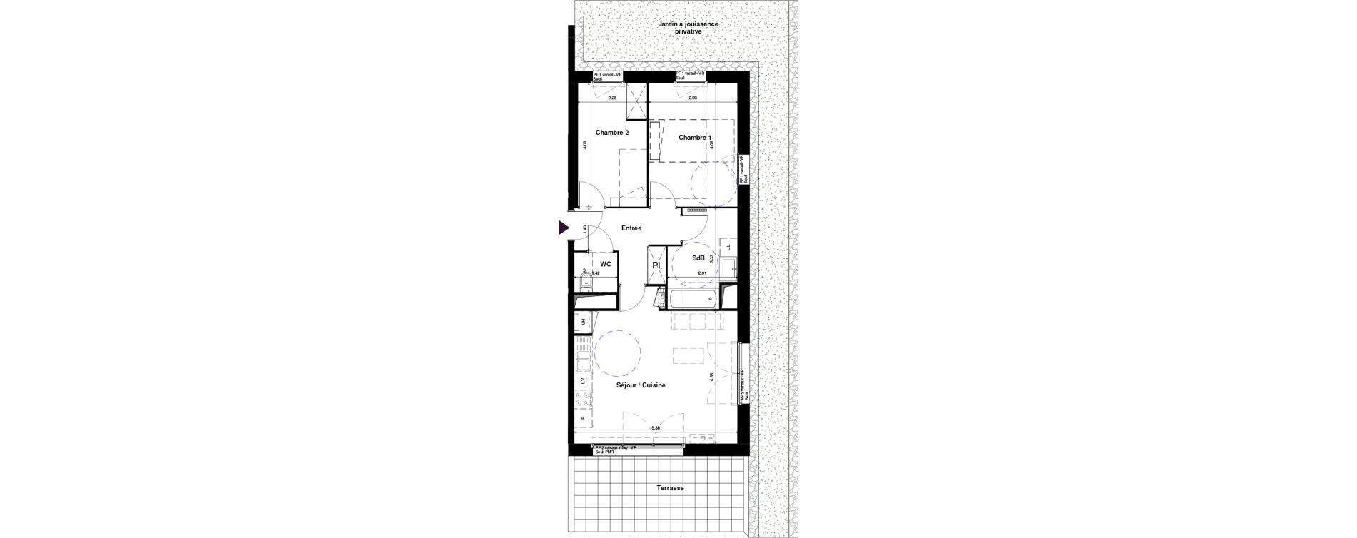 Appartement T3 de 60,82 m2 &agrave; Boulogne-Sur-Mer Eperon republique