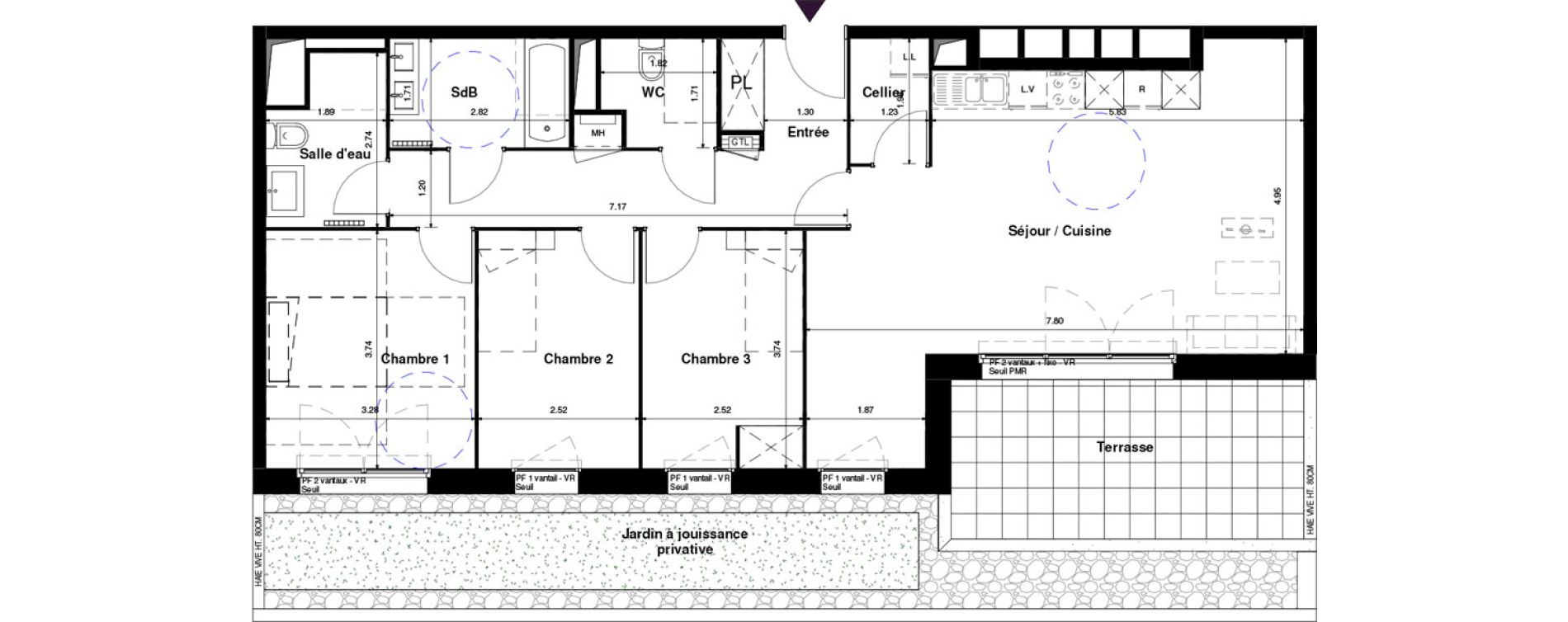 Appartement T4 de 93,18 m2 &agrave; Boulogne-Sur-Mer Eperon republique