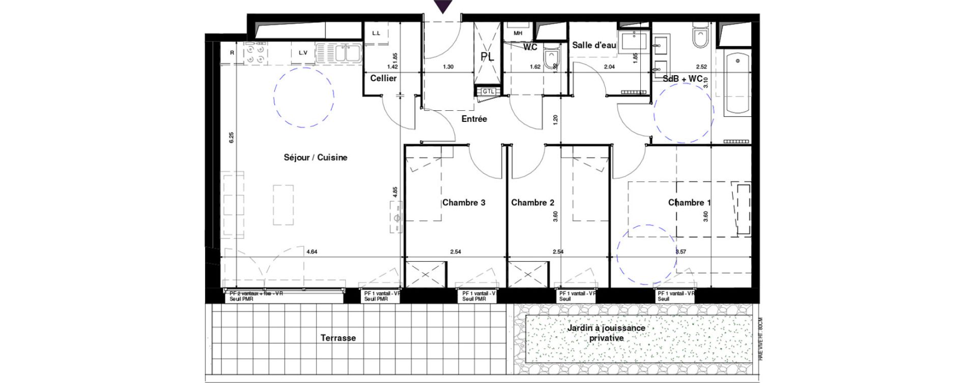 Appartement T4 de 85,45 m2 &agrave; Boulogne-Sur-Mer Eperon republique