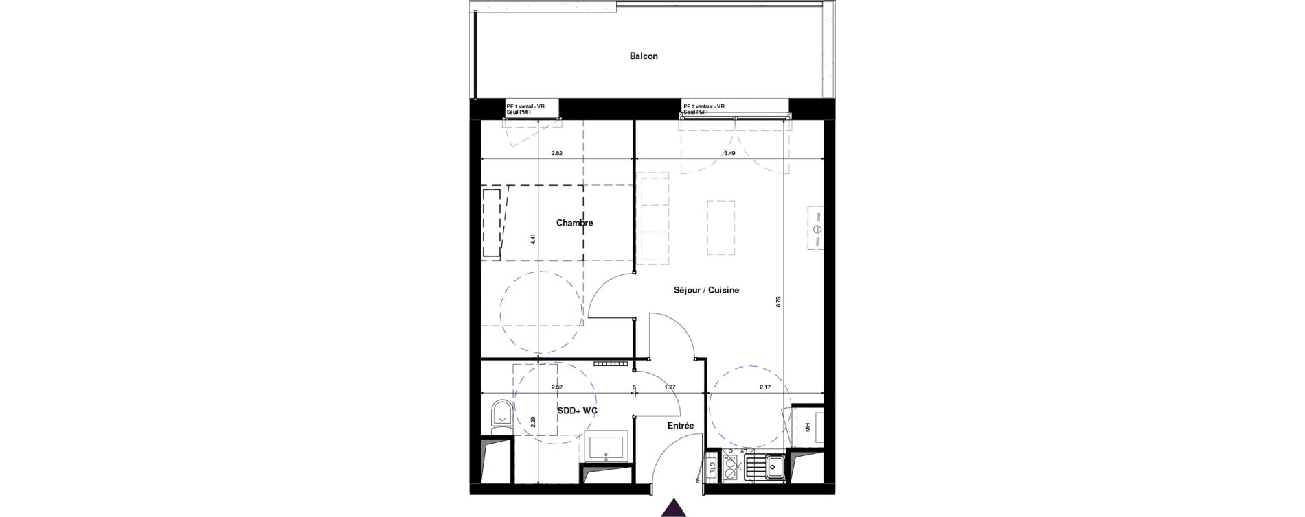 Appartement T2 de 40,47 m2 &agrave; Boulogne-Sur-Mer Eperon republique