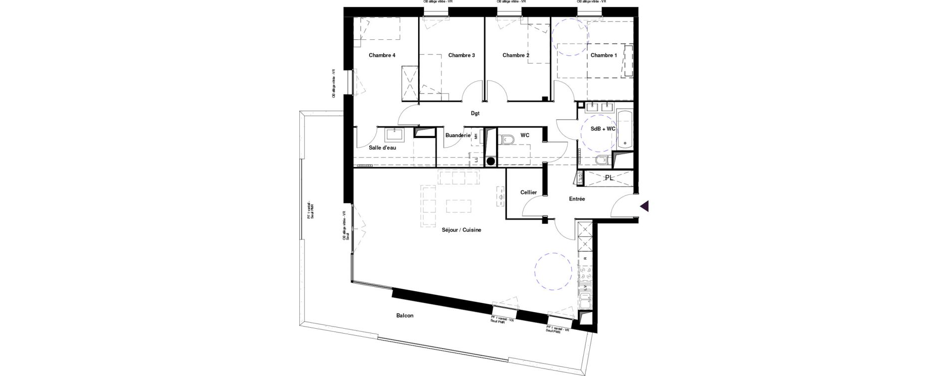 Appartement T5 de 121,98 m2 &agrave; Boulogne-Sur-Mer Eperon republique