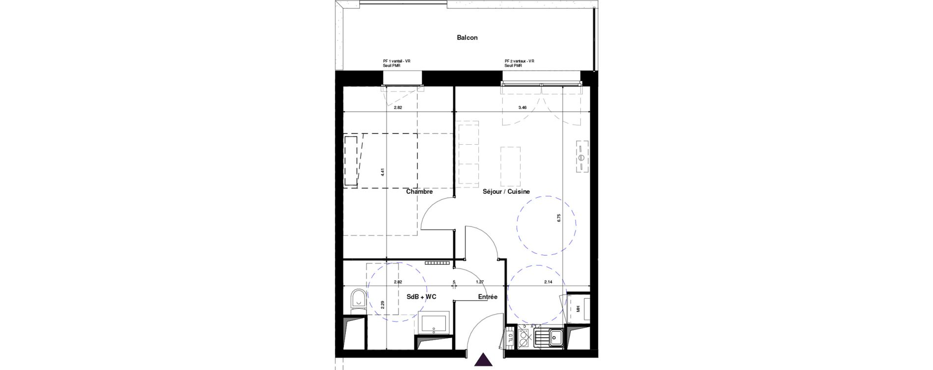 Appartement T2 de 40,47 m2 &agrave; Boulogne-Sur-Mer Eperon republique