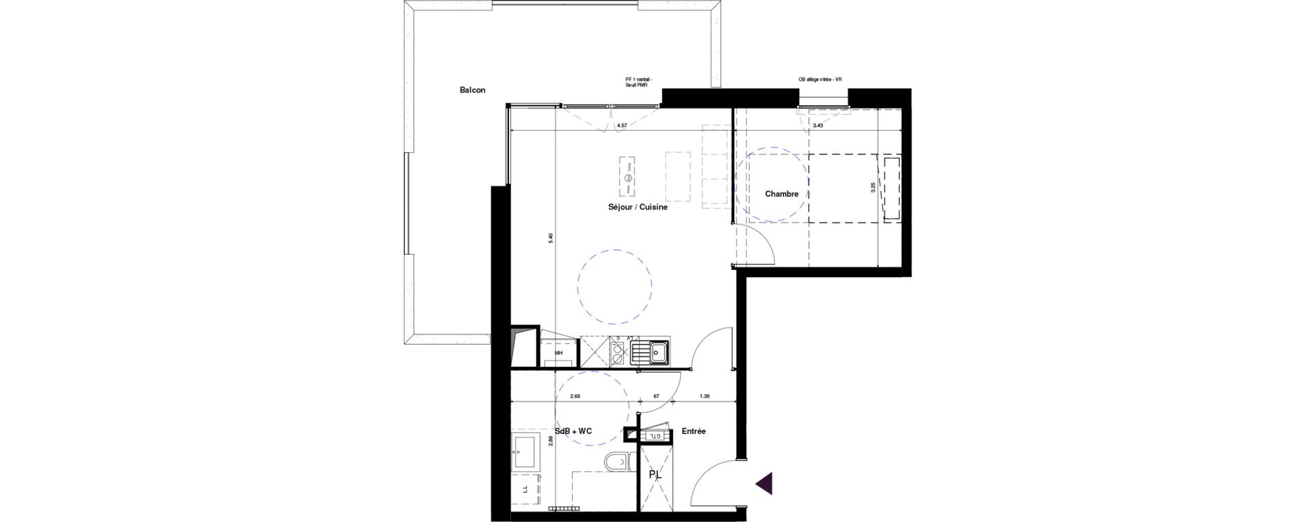 Appartement T2 de 47,64 m2 &agrave; Boulogne-Sur-Mer Eperon republique