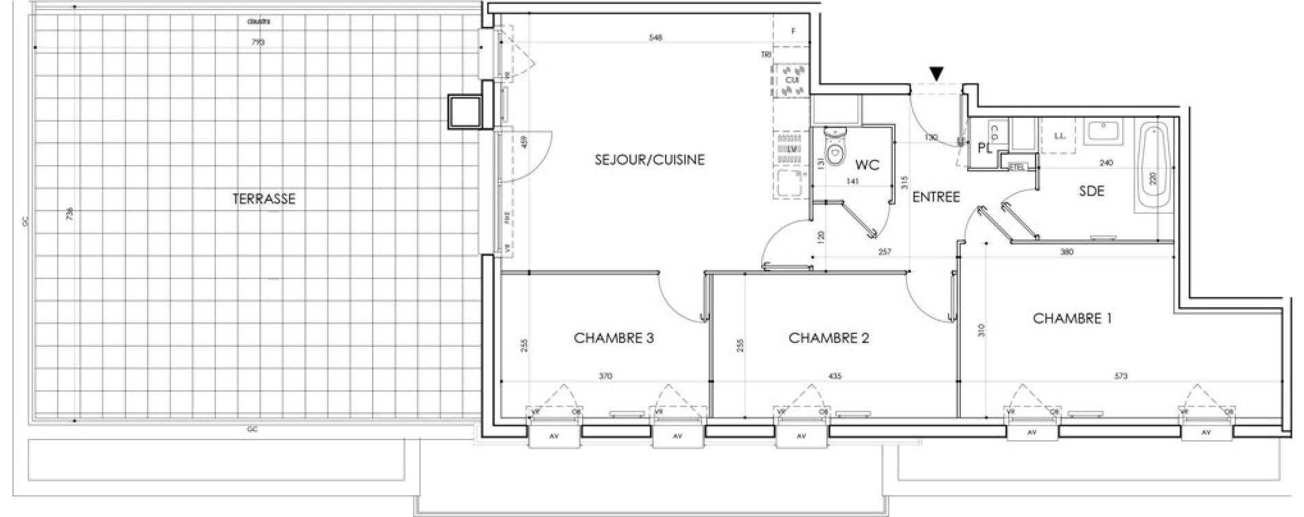 Appartement T4 de 76,25 m2 &agrave; Cucq Centre