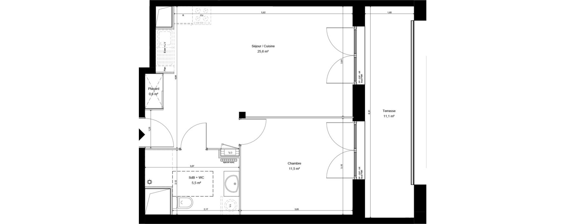 Appartement T2 de 43,20 m2 &agrave; Cucq Stella plage