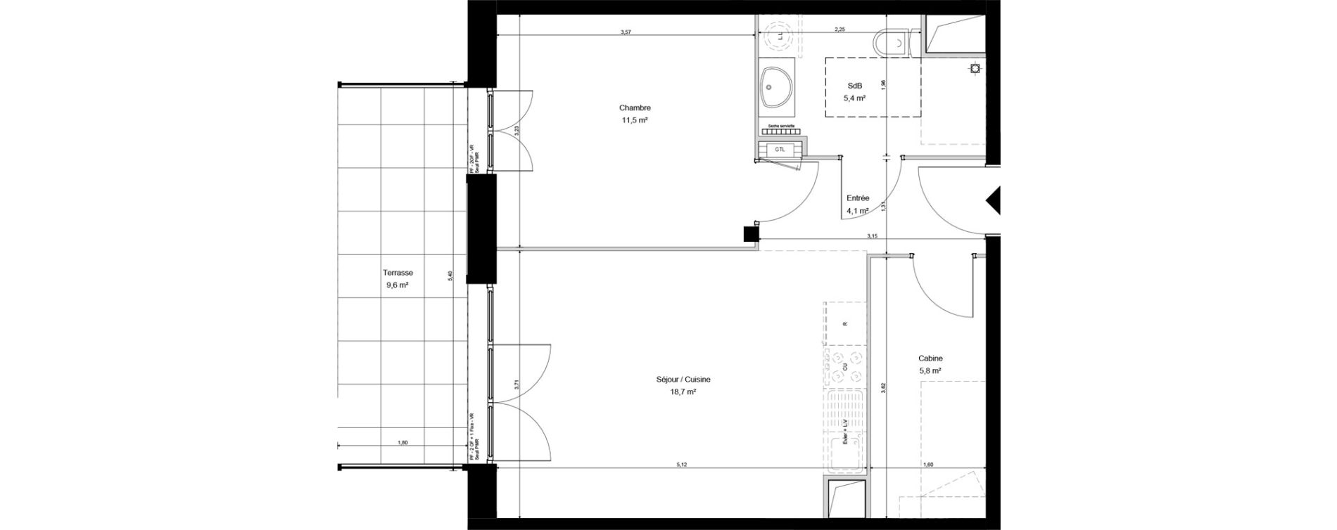 Appartement T2 de 45,50 m2 &agrave; Cucq Stella plage