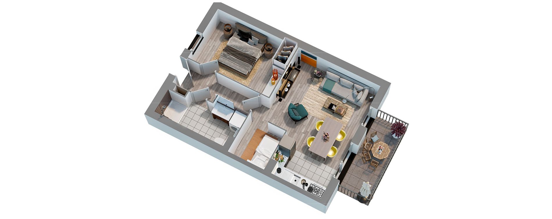 Appartement T2 de 43,80 m2 &agrave; Cucq Stella plage