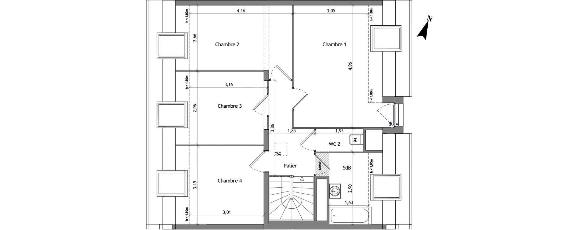 Appartement T5 de 119,00 m2 &agrave; Cucq Centre