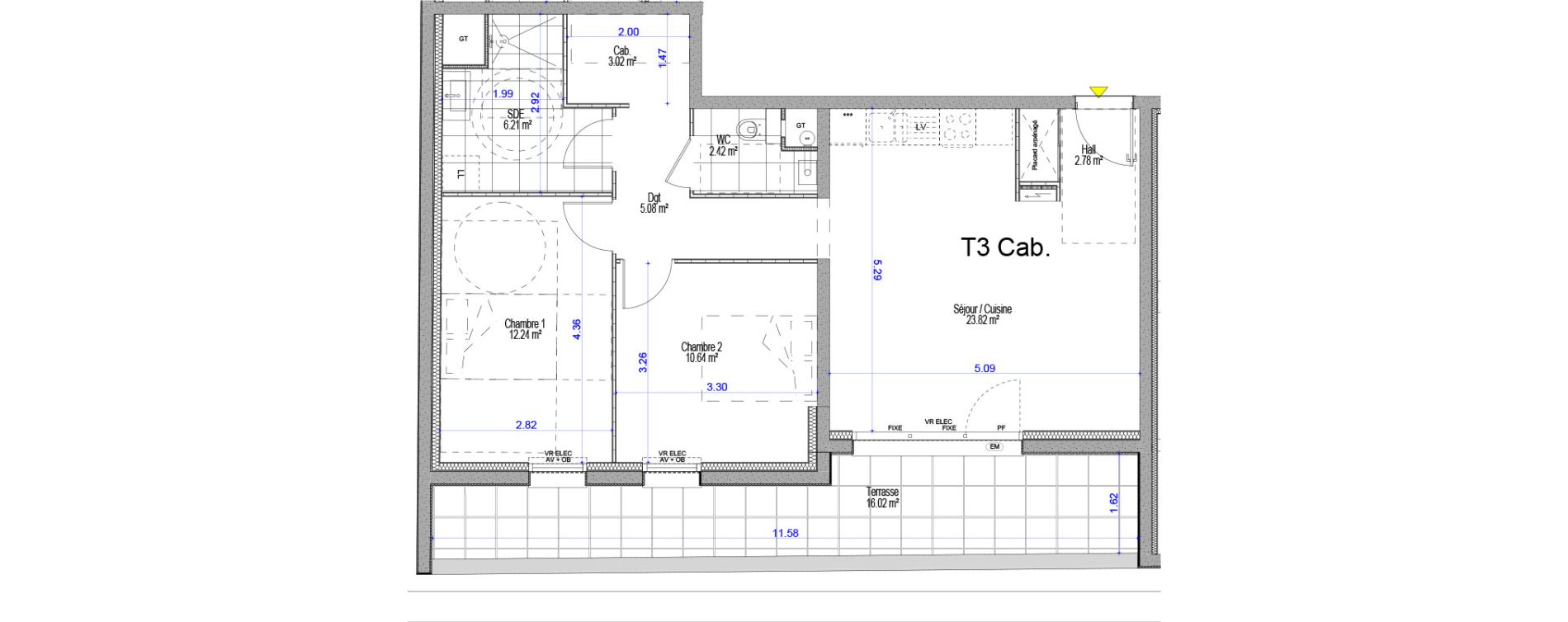 Appartement T3 de 66,21 m2 &agrave; Cucq Stella plage