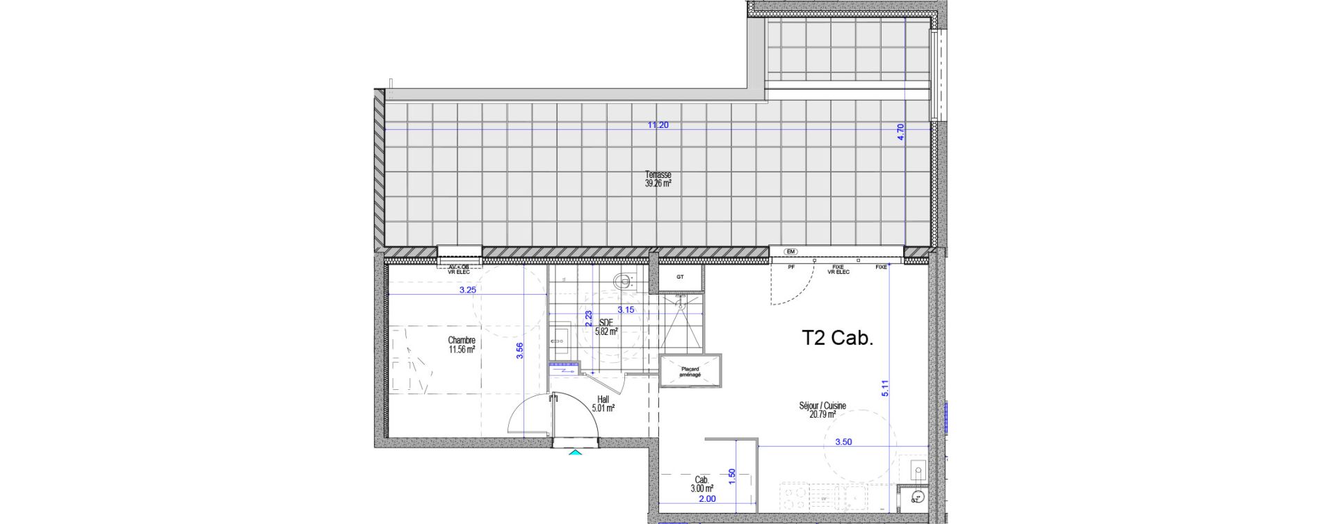 Appartement T2 de 46,18 m2 &agrave; Cucq Stella plage