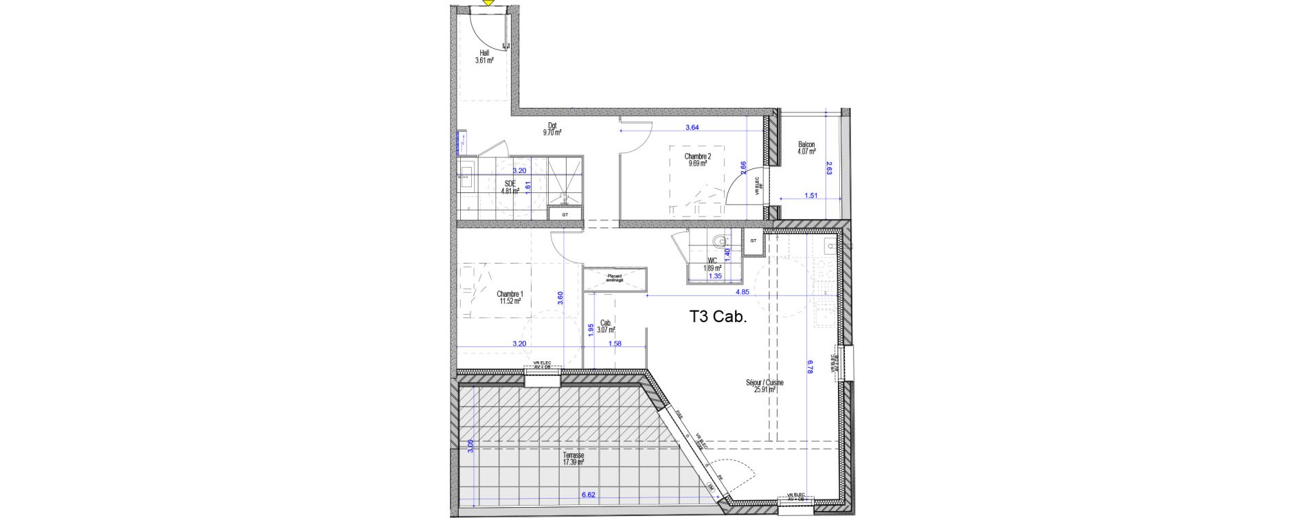 Appartement T3 de 70,20 m2 &agrave; Cucq Stella plage