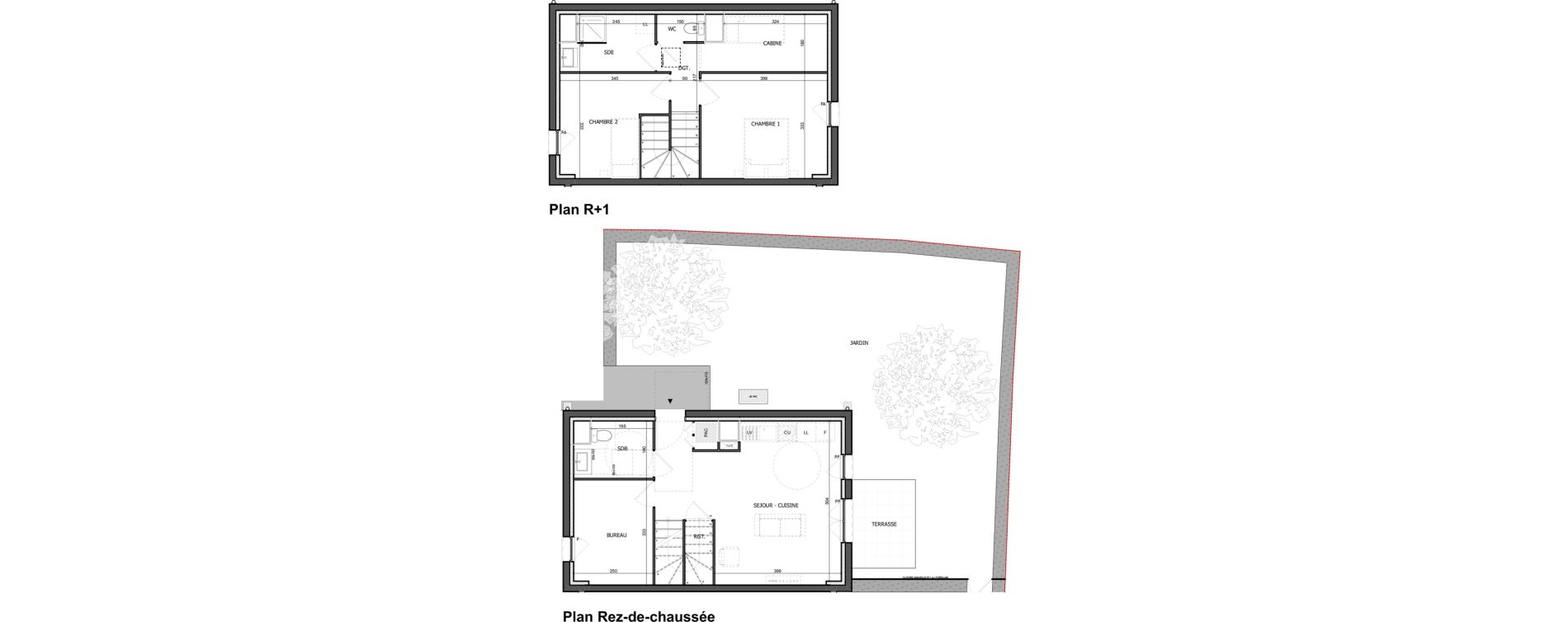 Duplex T4 de 76,84 m2 &agrave; &Eacute;quihen-Plage Centre