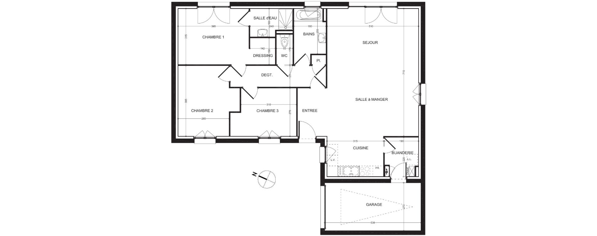 Maison T5 de 104,53 m2 &agrave; Fampoux Centre